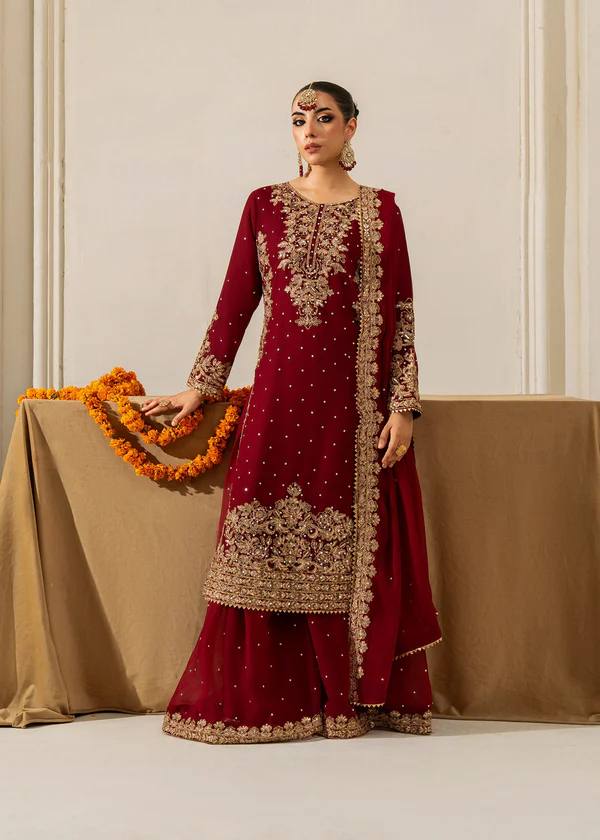 Sequin & Rivet Moti Work - Plazo & Dupatta Set 