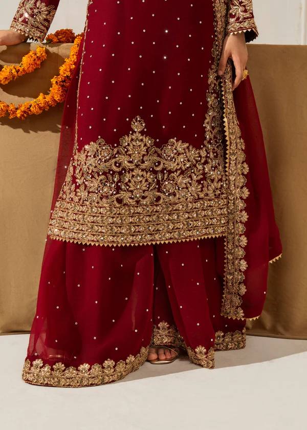 Sequin & Rivet Moti Work - Plazo & Dupatta Set 