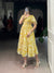 Yellow Elegant Sunshine Georgette Printed Frock – Breezy Stitched Dress