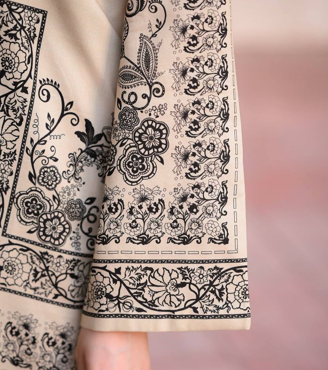 Beige Designer Natural Crepe Print Plazzo and Top For Party Wear