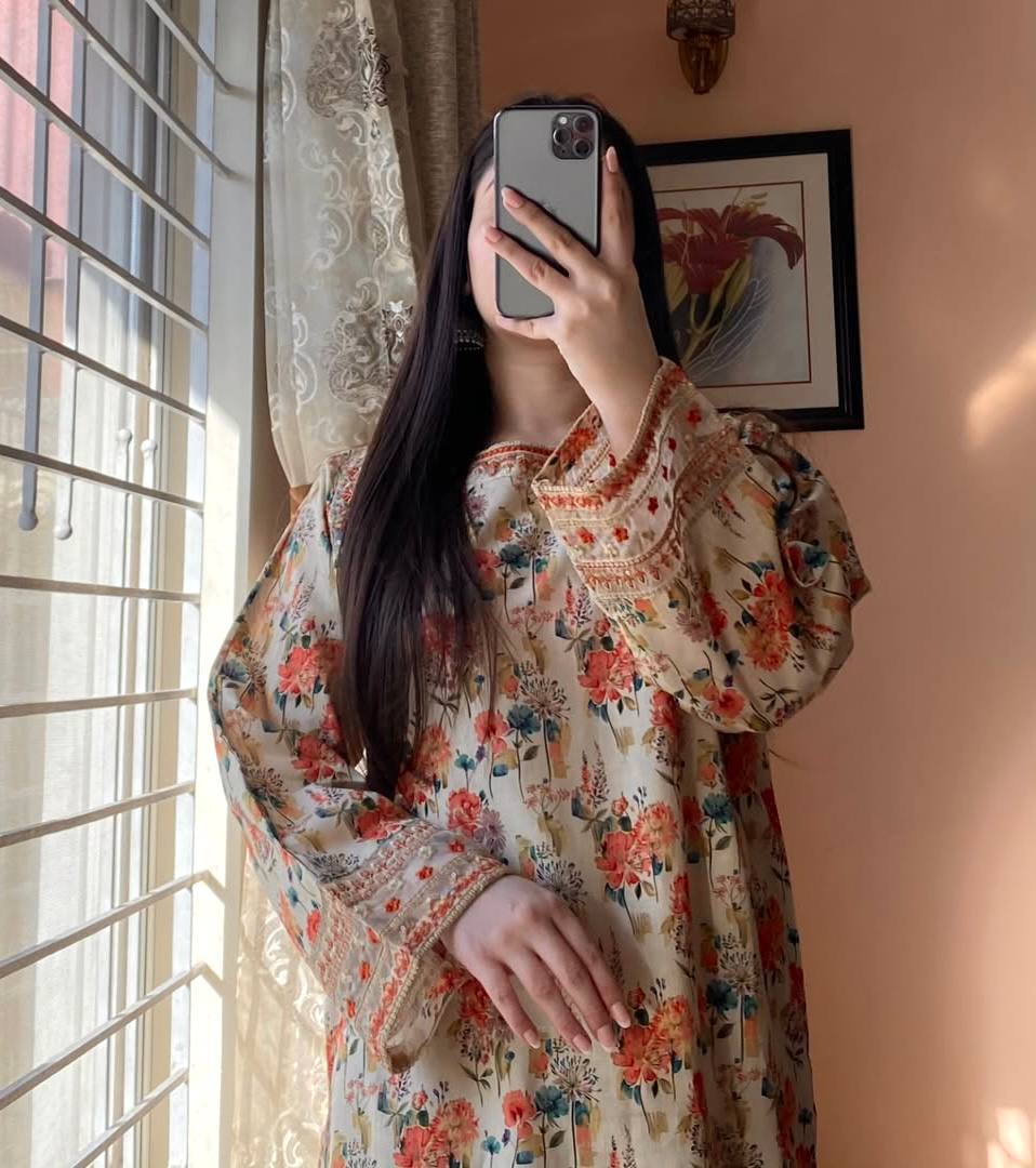 Beige Designer Roman Silk Embroidery Plazzo and Top For Party Wear