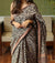 Beige Mulmul Cotton Digital Print Saree with Banglori Blouse