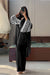 Black Designer Natural Satin Farshi Plazzo and Dupatta For Party Wear