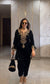 Black Heavy Viscose Velvet Embroidery Sharara Suit For Party Wear