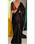 Black Luxury Smooth Satin Saree with Designer Embroidery Blouse