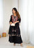 Black Pure Khadi Cotton Embroidery Mirror Work Palazzo Suit