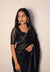 Black Rangoli Silk Saree with Aarko Border & Net Sequins Work Blouse