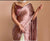 Brown Satin Saree with Moti Lace Border and Matching Blouse