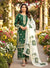 Green Designer Pure Fendi Silk Plazzo Top and Dupatta For Party Wear
