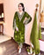 Green Designer Viscose Velvet Plazzo Top and Dupatta For Party Wear