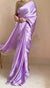 Lavender Lalic Satin Saree with Contrast Malbari Weaving Blouse