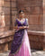 Light Pink Kanchipuram Silk Lehenga Choli with Zari Weaving Dupatta