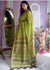 Lime Green Mulmul Cotton Digital Print Saree with matching Mulmul Blouse