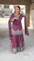 Magenta Purple Designer Chinnon Silk Sharara and Dupatta For Party Wear