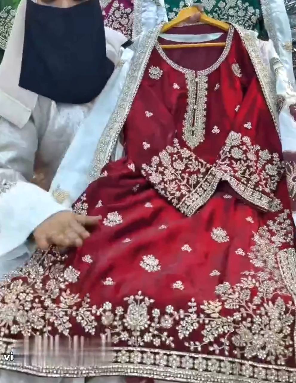 Maroon Designer Pure Fendi Silk Plazzo Top and Dupatta For Party Wear