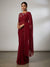 Maroon Smooth Georgette Saree with Aari Border & Embroidery Blouse