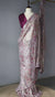 Mauve Purple Georgette Digital Print Saree with Full Sequins Border