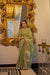 Mint Green Tissue Shimmer Saree with Zari Weaving & Sequins Lace Border