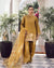 Mustard Yellow Designer French Crepe Silk Farshi Pant Top and Dupatta