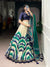 Navy Blue and Cream Tasar Silk Tie-Dye Print Lehenga Choli with matching Dupatta