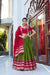 Designer Pure Chanderi Mehndi Green Bridal Lehenga Choli with Zari Weaving Work & Dupatta