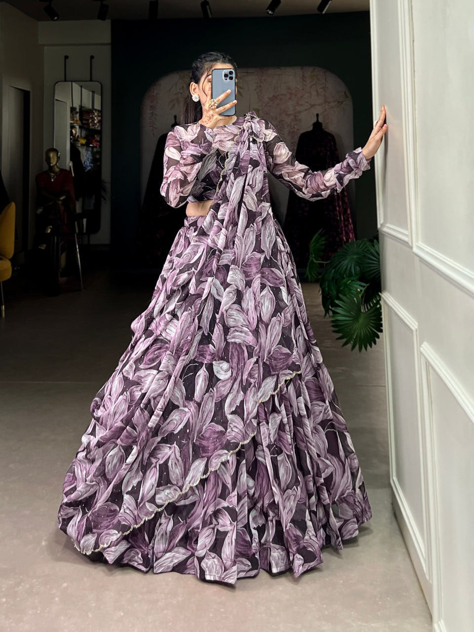 Tabby Silk Lehenga, Hotfix Work Lehenga, Printed Lehenga Choli, Tabby Silk Dupatta, Unstitched Blouse Set, Festive Lehenga Choli, 5.5 Meter Flair Lehenga, Canvas Lehenga, Stitched Indian Lehenga, Ethnic Wear 2025, Lightweight Lehenga, Designer Lehenga Choli, Tabby Silk Wedding Wear