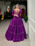 Designer Purple Rayon Navratri Lehenga Choli with Gamthi Work Koti