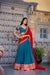 Teal Blue Party Wear Lehenga Choli with Zari Weaving & Dupatta