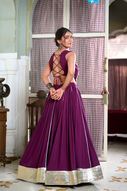 Navratri Lehenga 2025, Gamthi Work Blouse, Rayon Lehenga Choli, Kodi Lace Blouse, Gotta Patti Lehenga, Cowrie Work Choli, Stitched Navratri Lehenga, Traditional Garba Outfit, Dandiya Lehenga, 6 Meter Flare Lehenga, Festive Indian Wear, Ready to Wear Lehenga, Canvas Lined Lehenga