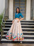 Floral Print Co-ord set Lehenga with Hand Mirror Work