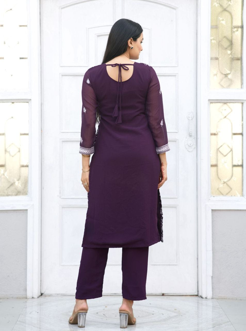Designer Fox Georgette Heavy Embroidered Suit | Premium Party-Wear Salwar Kameez Drape Dress