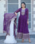 Designer Embroidered Gown with Coding Sequin Work | Party-Wear Evening Dress Drape Dress