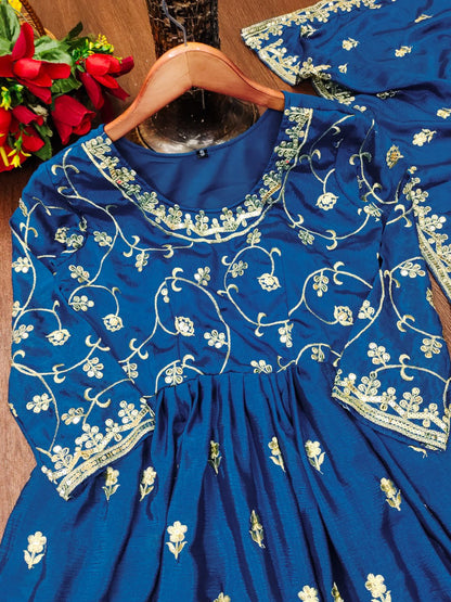 Chinon Sequin-Embroidered Gown | Luxe Evening Outfit Drape Dress