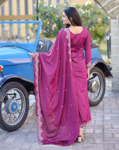 Chinon Coding-Sequin Embroidered Gown – Premium Party Collection Drape Dress