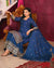 Designer Chinon Sequin-Embroidered Suit Set | Festive Party Wear Drape Dress