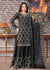 Designer Chinon Sharara Suit with Sequin Sequence Embroidery | Festive Wear Drape Dress