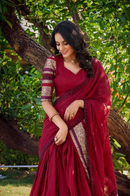 Pure Chaderi Lehenga Choli With Plain And Zari Weaving Work | Ready To Wear