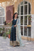 Elegant Teal Blue Embroidered Anarkali with Pastel Dupatta