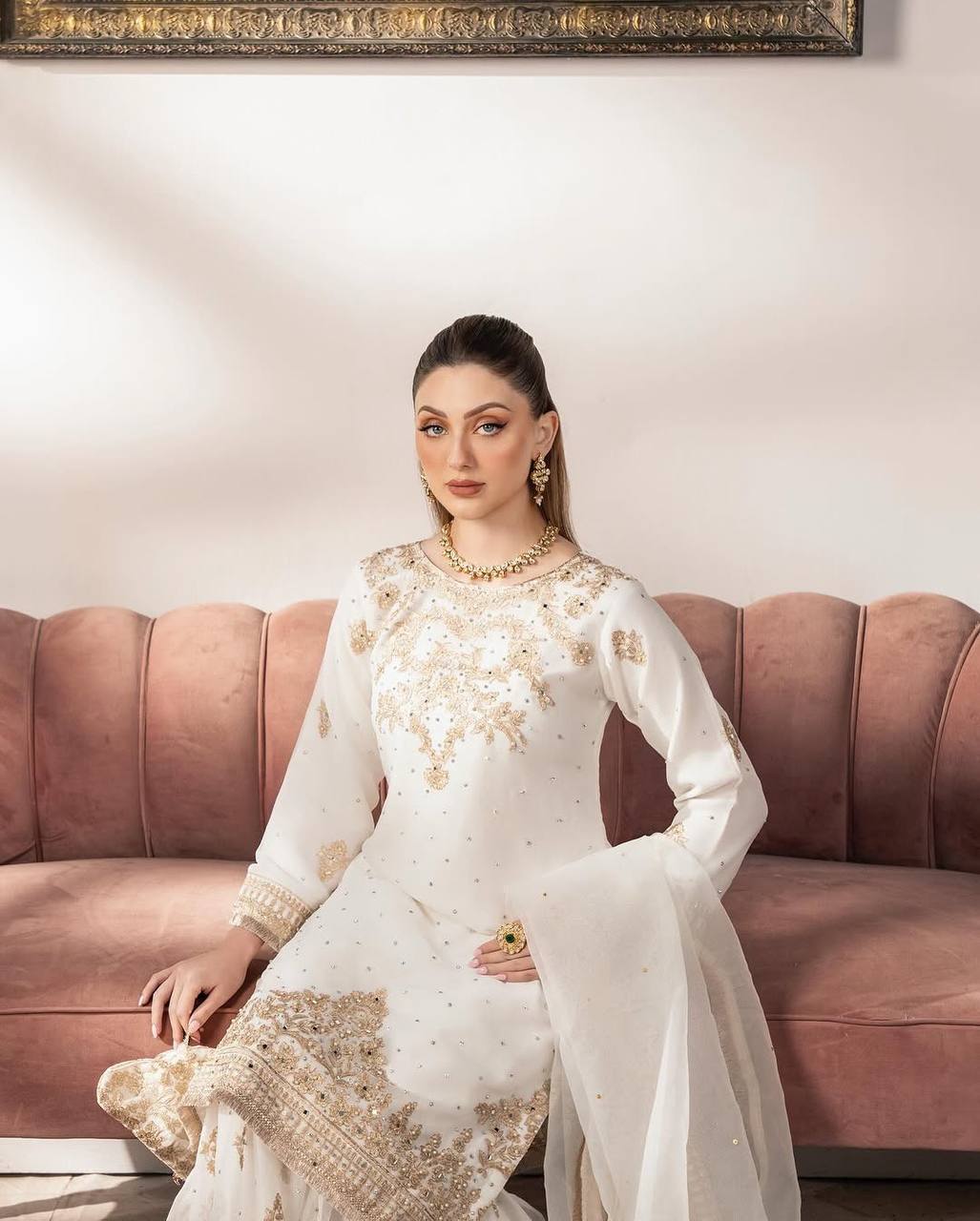 Royal Pearl Elegance Sharara Set