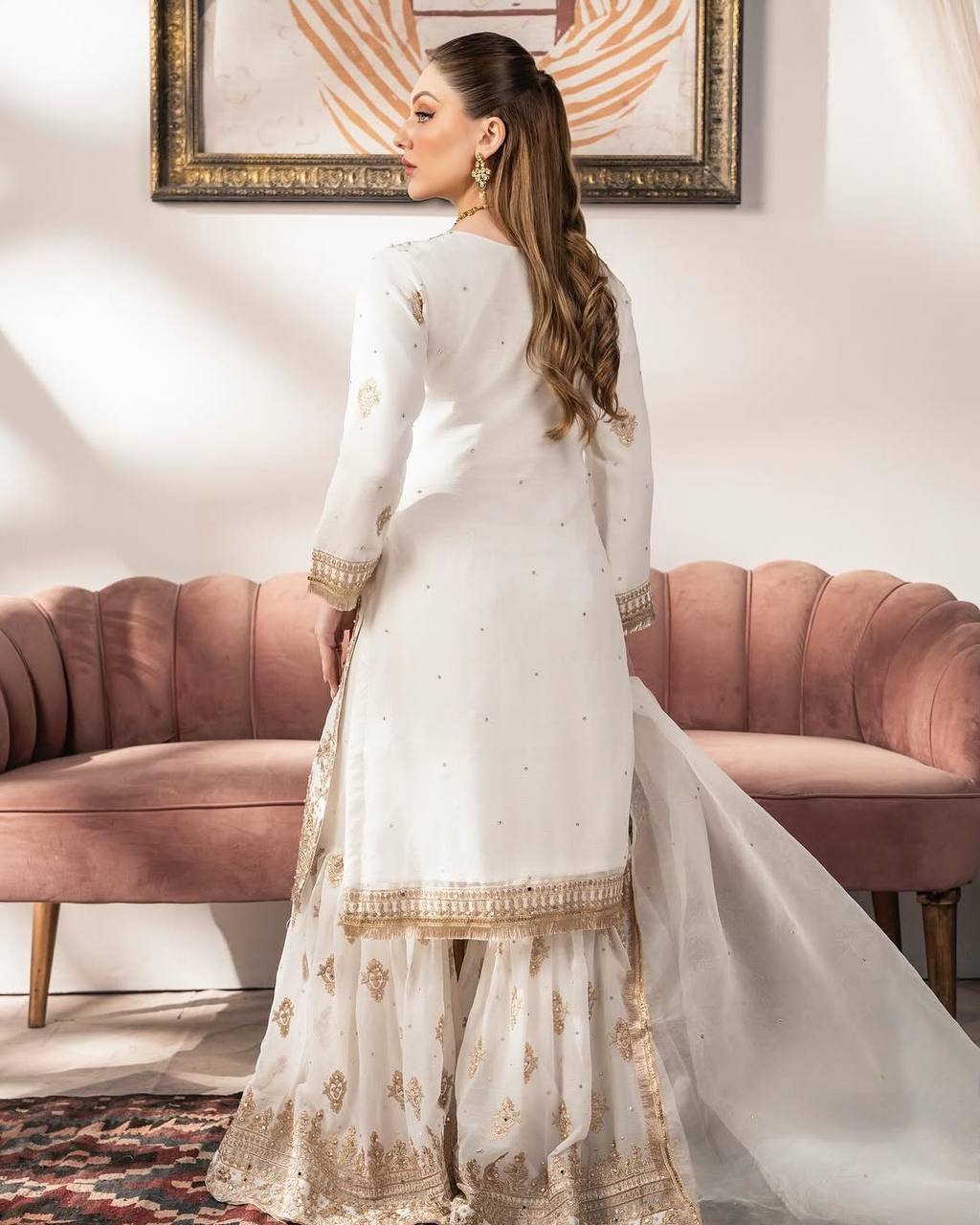 Royal Pearl Elegance Sharara Set