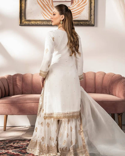 Royal Pearl Elegance Sharara Set
