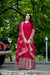 Pink Anarkali Gown with Heavy Zari Embroidery & Velvet Dupatta