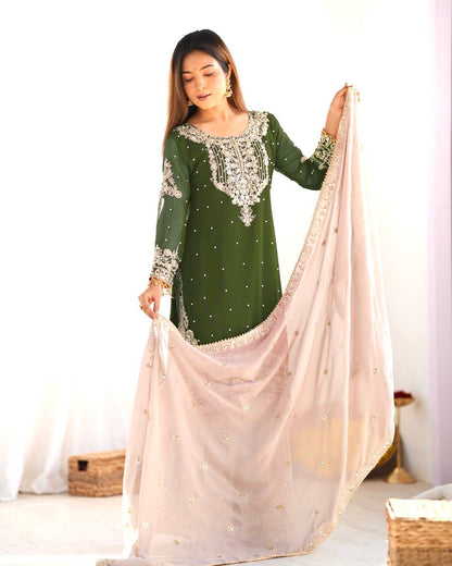 Crimson Royal Zari Embroidered Sharara Set - Drapes Dress