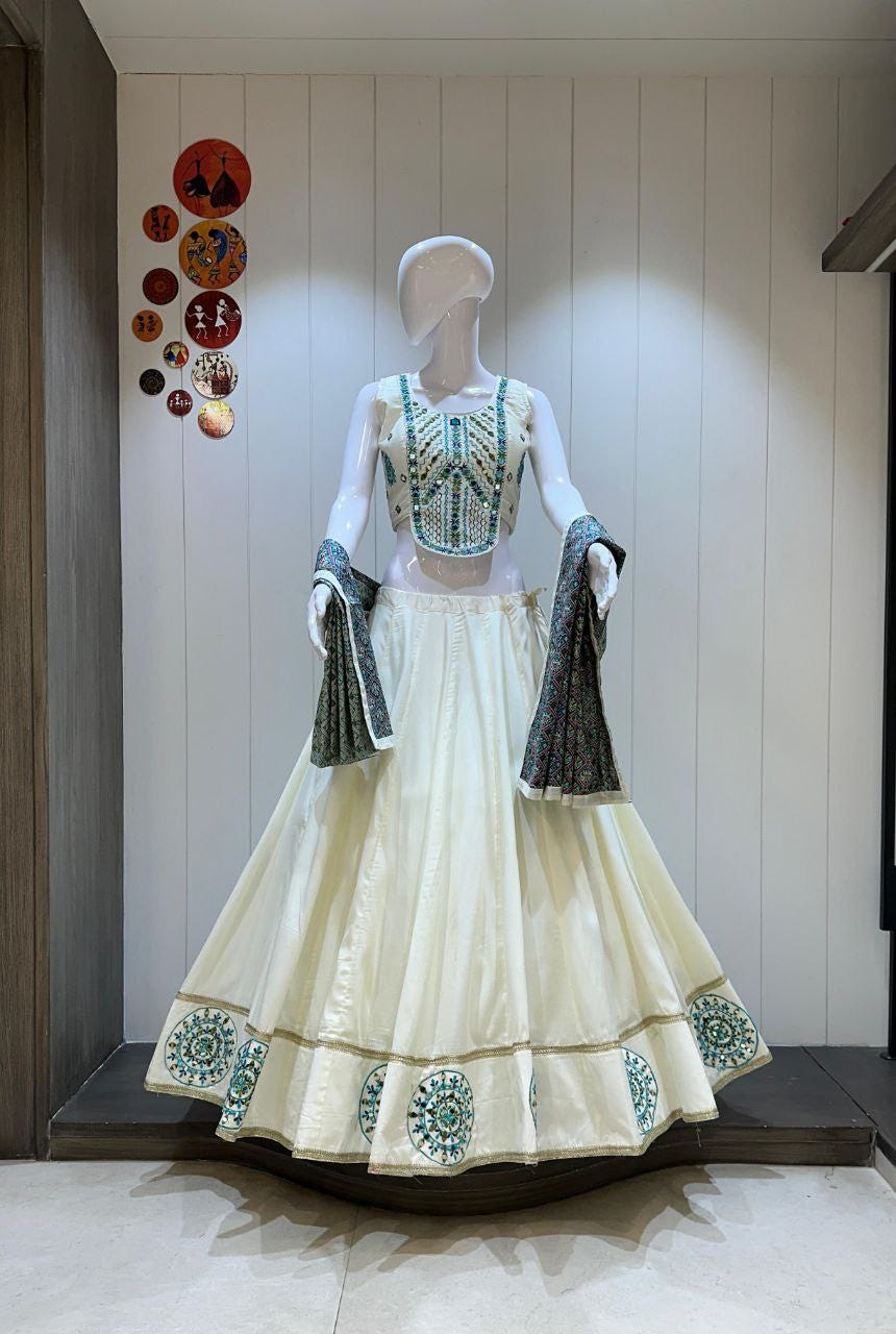 Jaam Cotton Chaniya Choli With Handwork Concept - Drapes Dress