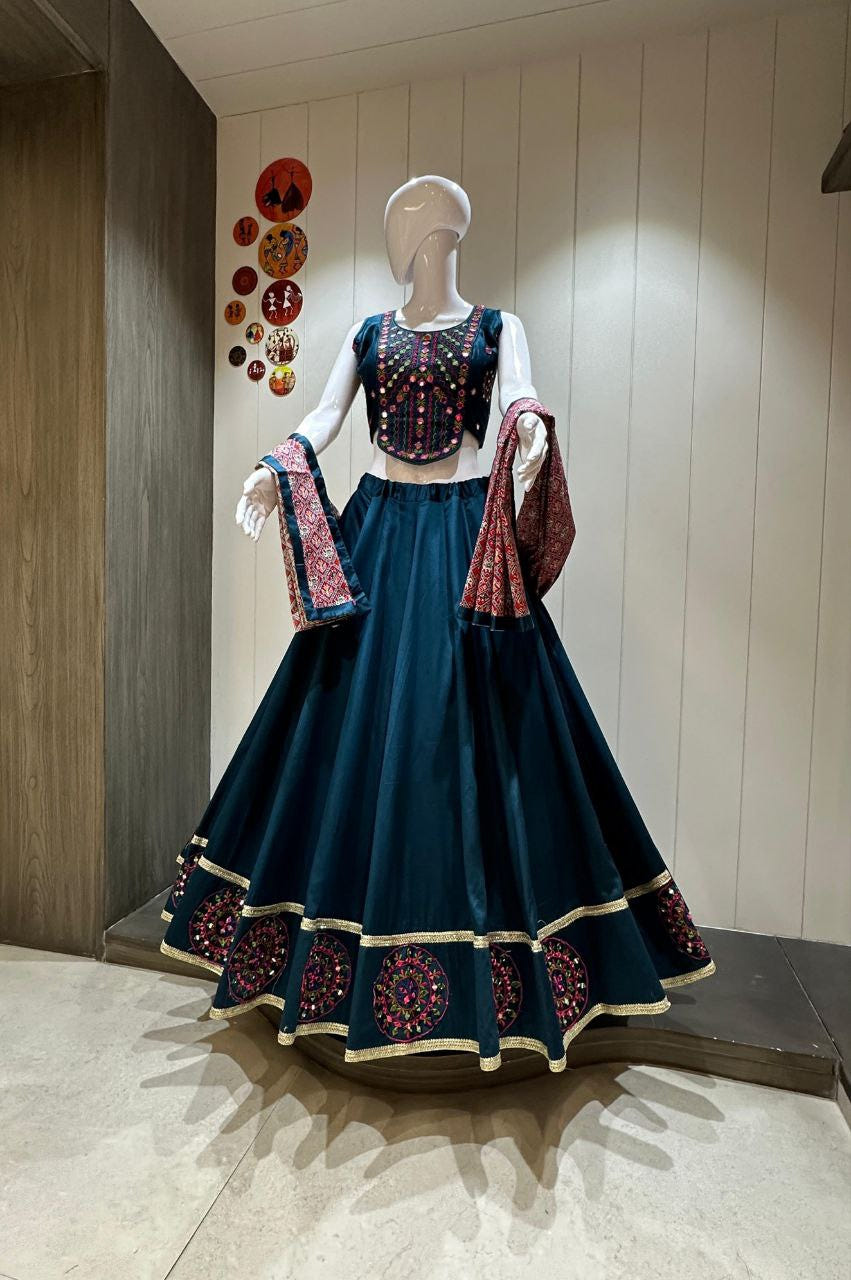 Jaam Cotton Chaniya Choli With Handwork Concept - Drapes Dress