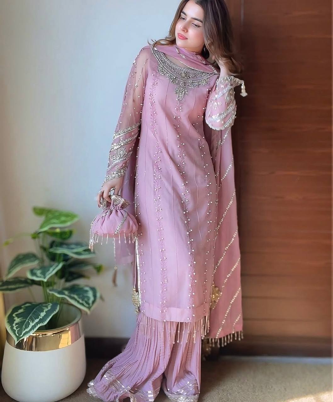 Pakistani Dress Salwar Kameez Ready To Wear Palazzo Suit Wedding Party Bollywood