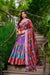 Purple Red Kalamkari Silk Lehenga Choli with Dupatta - Elegant Printed Design