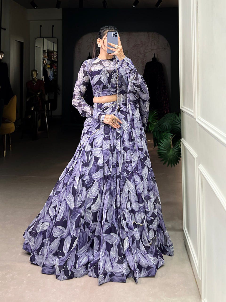 Tabby Silk Lehenga, Hotfix Work Lehenga, Printed Lehenga Choli, Tabby Silk Dupatta, Unstitched Blouse Set, Festive Lehenga Choli, 5.5 Meter Flair Lehenga, Canvas Lehenga, Stitched Indian Lehenga, Ethnic Wear 2025, Lightweight Lehenga, Designer Lehenga Choli, Tabby Silk Wedding Wear