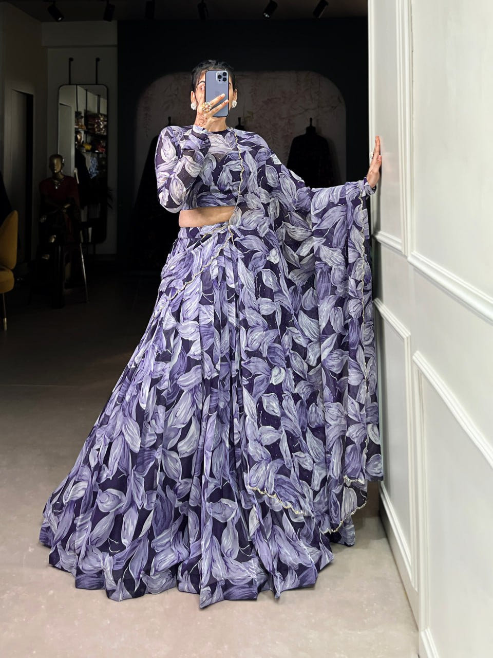 Tabby Silk Lehenga, Hotfix Work Lehenga, Printed Lehenga Choli, Tabby Silk Dupatta, Unstitched Blouse Set, Festive Lehenga Choli, 5.5 Meter Flair Lehenga, Canvas Lehenga, Stitched Indian Lehenga, Ethnic Wear 2025, Lightweight Lehenga, Designer Lehenga Choli, Tabby Silk Wedding Wear