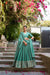 Pure Chanderi Bottle Green Chaniya Choli for Navratri with Zari Weaving Border & Sequins Dupatta
